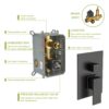 Wall Mounted Square Shower System With Rainfall Tub Spout And Handheld Shower, 10" - Matte Black - Image 7