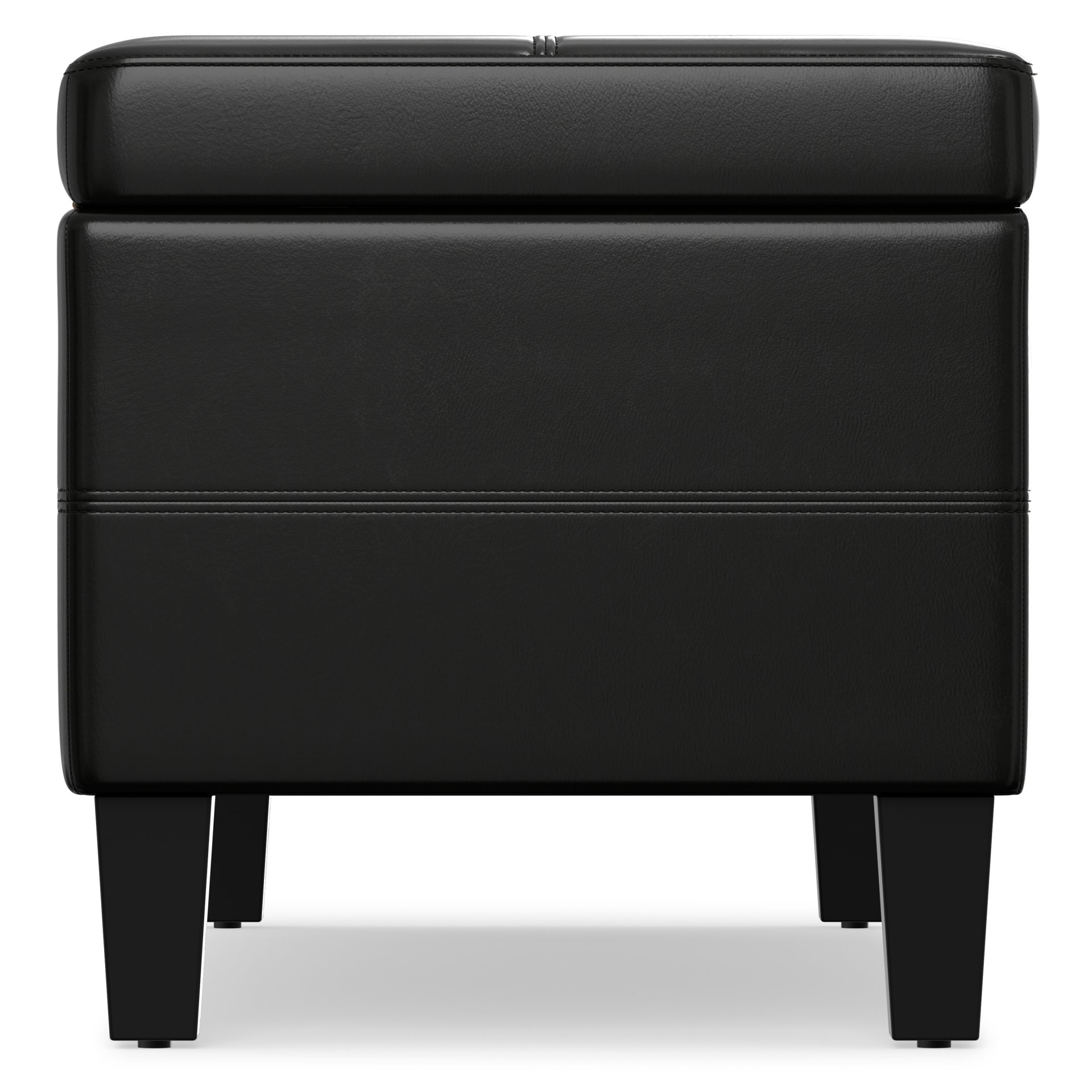 Afton - Storage Ottoman Bench - Midnight Black - Image 3