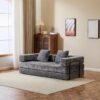 Floor Couch, Compression Sofa, Convertible Floor Sofa Bed & Pillow Back Support Armrest - Dark Gray - Image 10