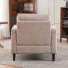 Beige Upholstered Armchair And Storage Ottoman Set, Comfortable Single Sofa With Cup Holders And Tufted Detailing, Ideal For Living Room Or Bedroom - Beige - Image 9