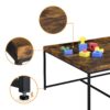 Vinny - Wood Grain 5 Piece Coffee Table Set With Raised Edges (Set of 5) - Weathered Oak - Image 3