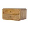 2 Drawer Floating Nightstand - Oak - Image 4