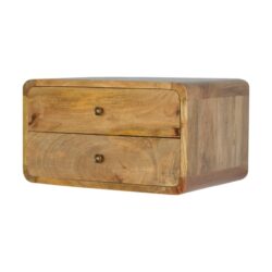 2 Drawer Floating Nightstand - Oak