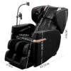 Massage Chair Recliner With Zero Gravity And Full Body Air Pressure - Black - Image 3