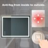 Briiiliant - Bathroom Vanity Mirror Anti Fog, Dimmable Rectangle Mirror & Front Lighting Smart Memory Function - Silver - Image 8