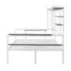 Full Size Daybed With Movable Desk, Grid, Shelves And Clothes Hanger - White - Image 3