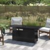 Outdoor Fire Pit Table & Lid - Black - Image 2