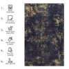 Maval - 2' X 3' Washable Area Rug - Black / Gold - Image 7