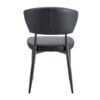 Minimalist Ergonomic Dining Chair With Curved Backrest In, (Set of 4) - Black - Image 19