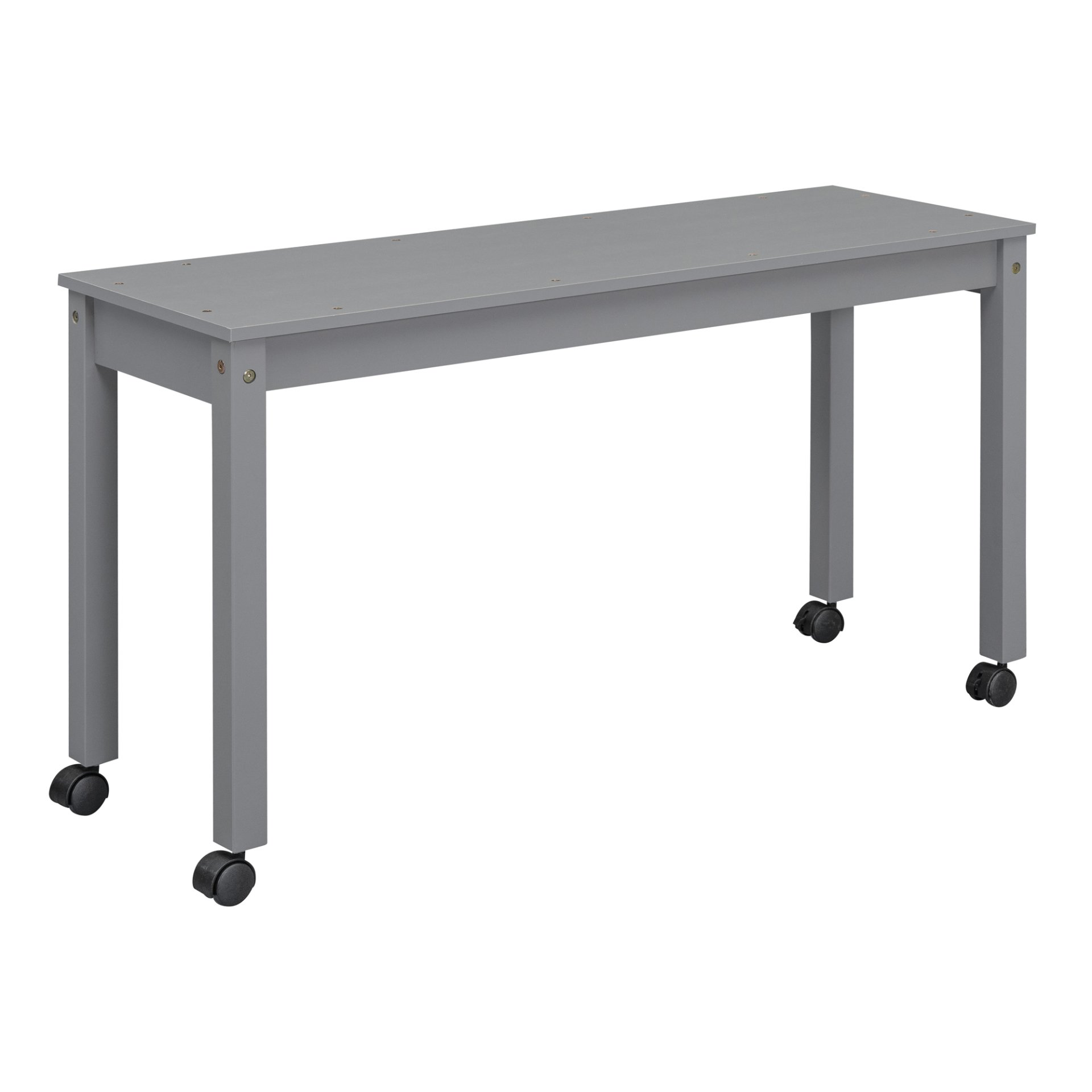 Twin Size Loft Bed With Retractable Writing Desk And 4 Drawers, With Lateral Portable Desk And Shelves - Gray - Image 19