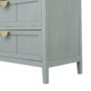 3 Drawer Cabinet, American Furniture, Suitable For Bedroom, Living Room, Study - Light Gray - Image 20