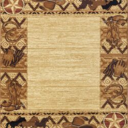 Tribes - 2' X 3' Southwest Polyester Area Rug - Beige