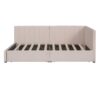 Twin Size Upholstered Daybed With 2 Storage Drawers, Sofa Bed Frame No Box Spring Needed - Beige - Image 2