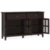 Artisan - Large 4 Door Sideboard Buffet - Dark Chestnut Brown - Image 2