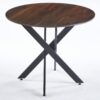 Round Dining Table, Office Table, Coffee Table, Cross Leg - Brown - Image 8