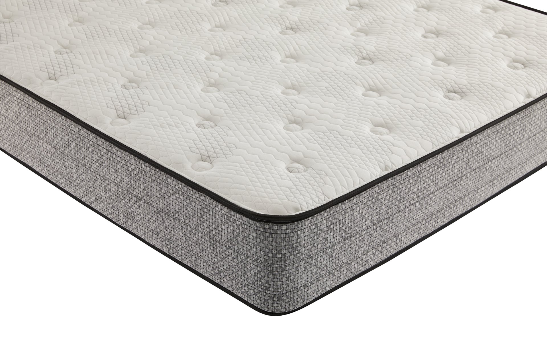 10" California King Mattress With Gel Memory Foam 884 Pocketed Coil - White / Gray - Image 3