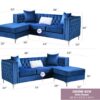 Paige - Sofa Chaise - Blue - Image 5