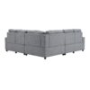 Power Recliner Sectional Sofa Home Theater Reclining Sofa With Two USB Ports, Two Storage Drawers For Living Room - Gray - Image 18