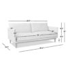 Haven - Flange Arm Oak Sofa - Marled Gray - Image 11