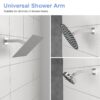 Elegant 6" Shower Arm With Flange, Stainless Steel Construction For Rain Shower Heads - Chrome - Image 6