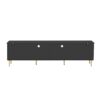 Retro TV Stand, Entertainment Center Media Console Cabinet With 6 Metal Legs, 2 Cabinets, 4 Drawers And Anti-Tip Device For Living Room, Up To 85" - Black - Image 18
