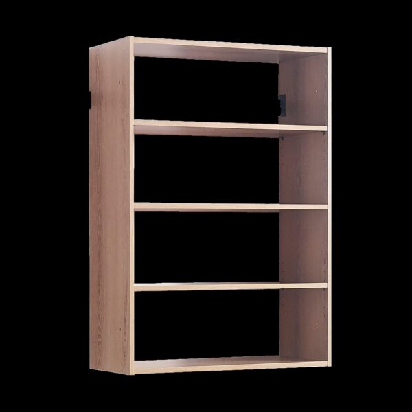 Devi - Wall Mounted Wood Closet System With Modular Units And Warm - Oak