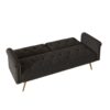 Elegant Sofa Bed With Nail Head Trim And Matching Pillow - Black - Image 8