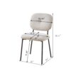 Modern 4 Person Dining Set With Bamboo & Table And Turquoise & Chairs Metal Legs, Space Saving Design - White - Image 3