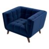 Addison - Velvet Lounge Chair - Dark Blue - Image 11