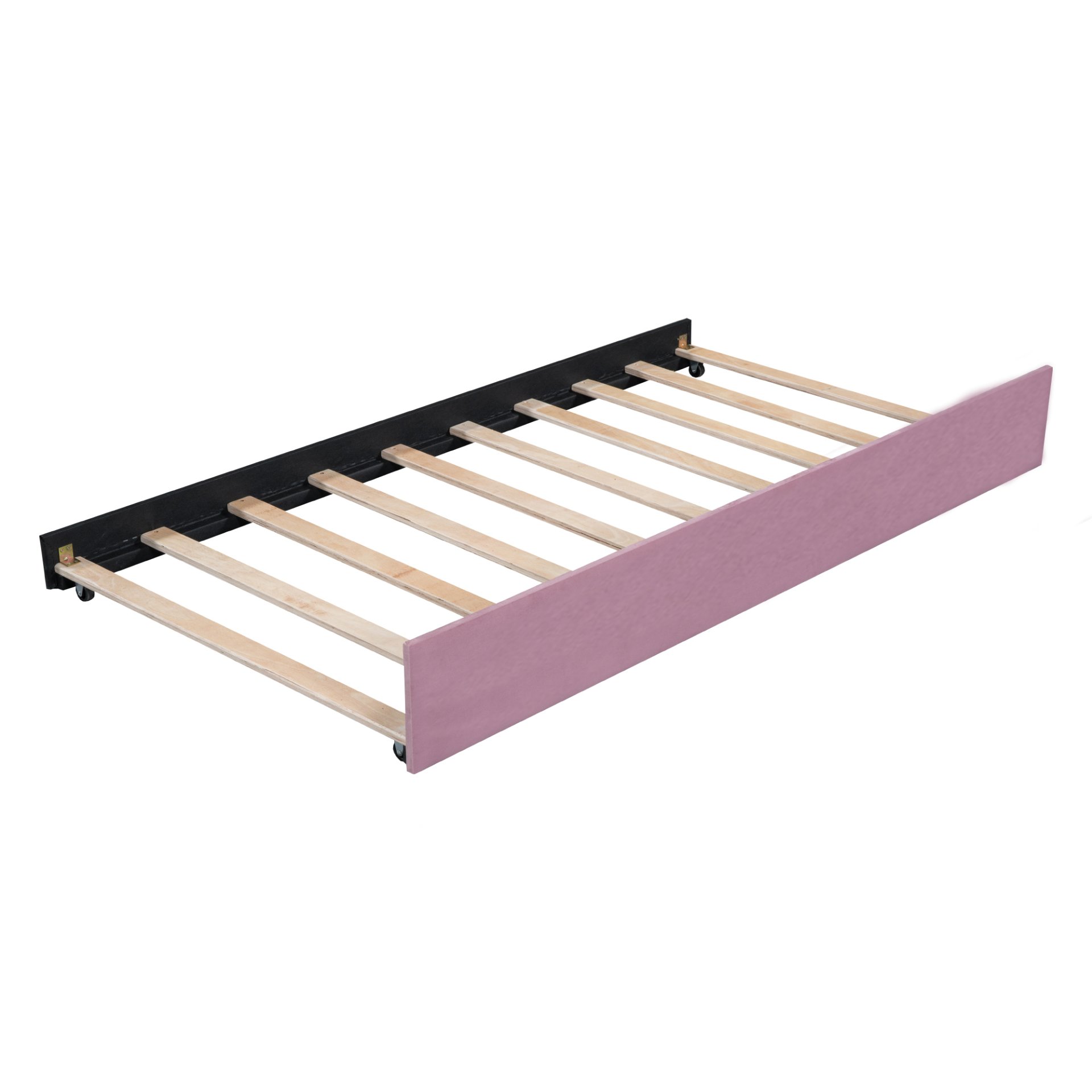 Twin Size Upholstered Daybed With Ergonomic Design Backrest And Trundle - Pink - Image 11