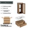 Modern Imitative 30 Inch Wall Mounted Bathroom Vanity With Resin Sink And Side Cabinet - Imitative Oak - Image 7
