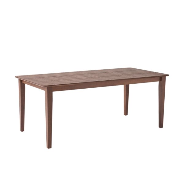 Farmhouse Dining Table With Square Leg, Rustic Style - Walnut