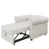 Modern Convertible 3 In 1 Sofa Bed Chair With Adjustable Backrest - Cream - Image 9