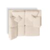 Cloud L Shape Modular Sectional Sofa With Ottoman, 3 Seater Convertible Couch - Beige - Image 15