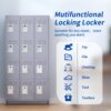 12 Door Lockers With Lock For Secure Storage Construction - Gray - Image 8