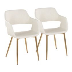 Margarite - Contemporary Dining / Chair (Set of 2) - Gold / Cream