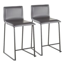 Mara - Contemporary Counter Stool (Set of 2) - Black / Gray