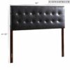 Super Nova - Queen Bed Upholstered Headboard - Black - Image 7