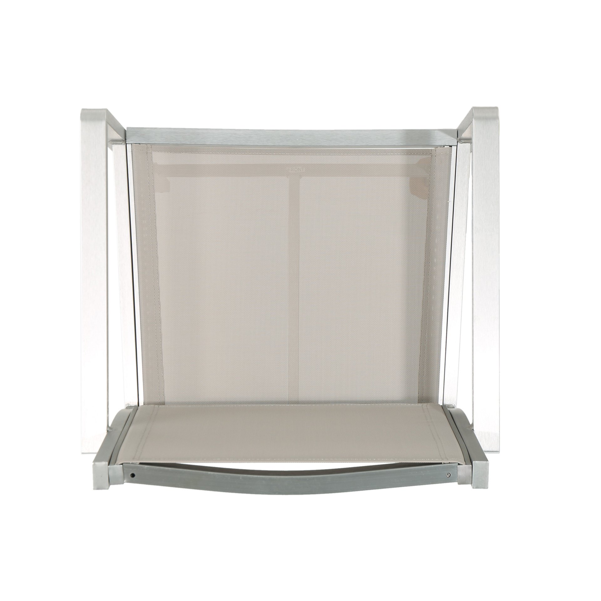 Outdoor Rust Proof Aluminum Barstools With Mesh Backrest And Seat (Set of 2) - Silver - Image 11