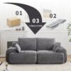 Compressed Sofa, 2 Seater Large Sectional Couches For Living Room - Gray - Image 7