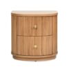 Valentine - 2 Drawer Storage Side Table - Natural Brown Beech - Image 3