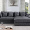 Mystic - Reversible Sectional Sofa Chaise - Dark Gray - Image 7