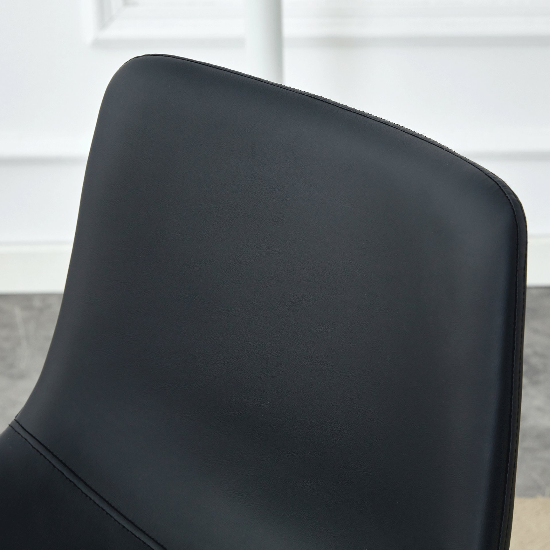 (Set of 2) Modern Minimalist Style Material Bar Stools, Suitable For Kitchen, Bar And Modern Home Design - Black - Image 16