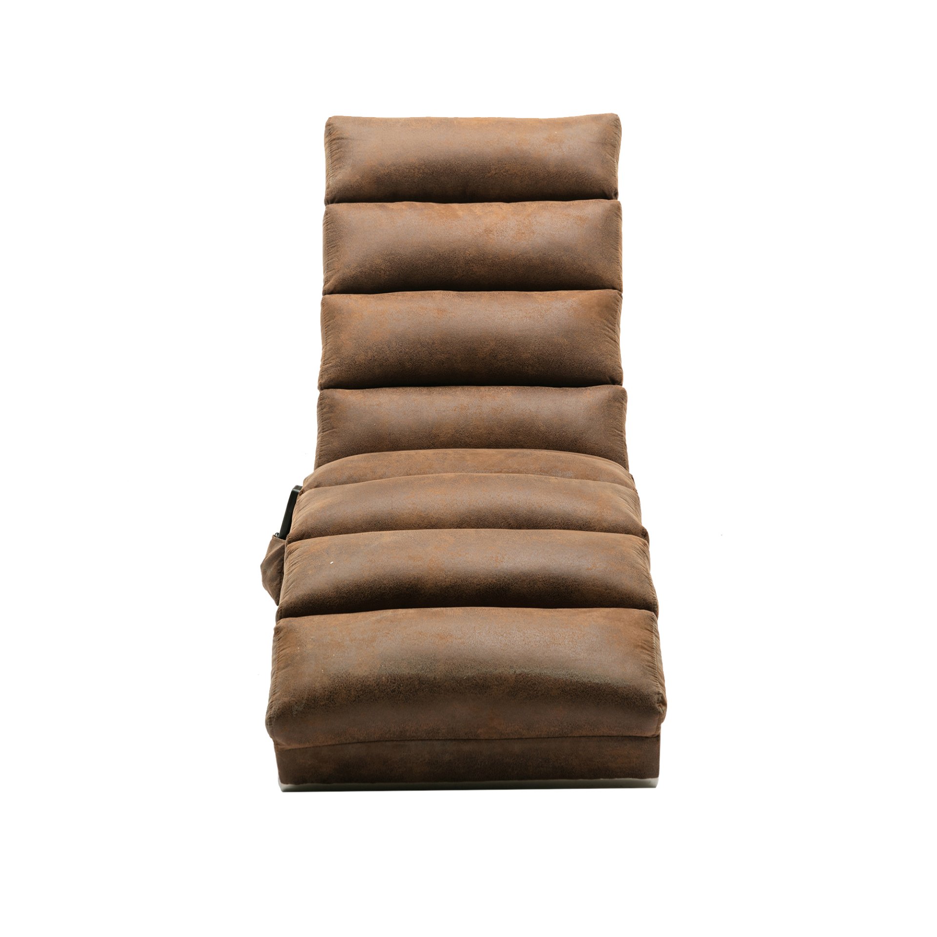 Linen Massage Chaise Lounge Indoor With Remote Control, Ergonomic Electric Massage Long Lounger - Coffee - Image 13