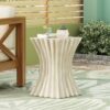 Mgo Archaistic Wavy Side Table - Antique Sandstone - Image 4
