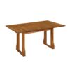 Modern 6 Piece Extendable Dining Table Set With 4 Wicker Back Upholstered Dining Chairs And Long Bench, 2 Removable Leaf - Walnut - Image 13