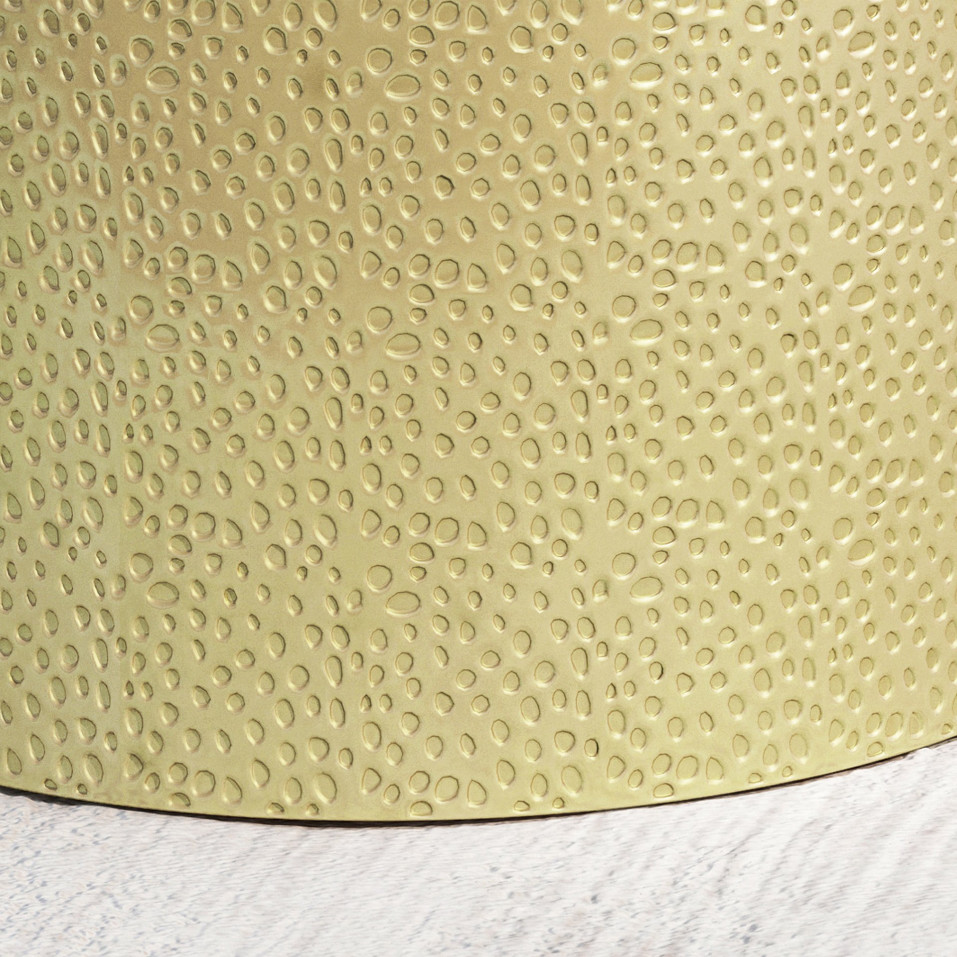 Side Table With Cylindrical Shape And Convenient Table Lip (Set of 2) - Gold - Image 5