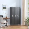 Storage Locker Cabinet With Locks For Employees, Home Gym Office School Garage - Black - Image 11