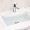 Single Handle Lavatory Basin Sink Faucet Brass Bathroom Faucet With Hot And Cold Water Control - Chrome - Image 6