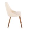 Giovanni - Contemporary Dining Chair (Set of 2) - Walnut / Cream - Image 3